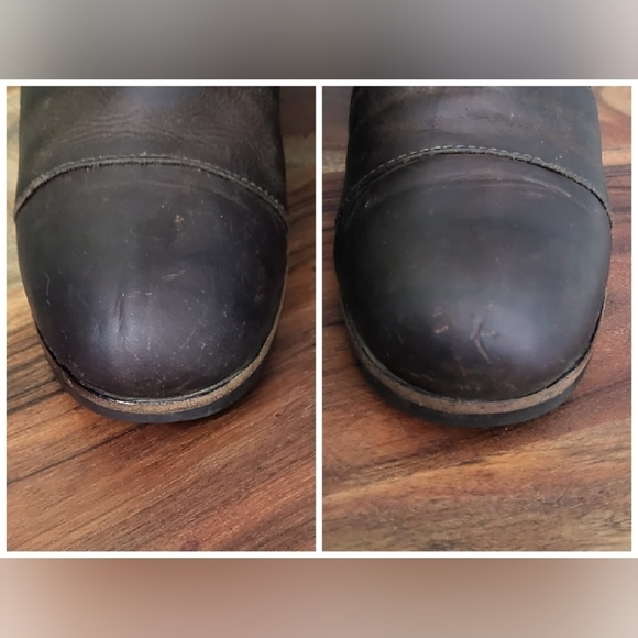 SOREL Joan Of Arctic Wedge Ankle Boots Faux Fur Trim NL1984-010 Brown Size 8.5 - Picture 6 of 12